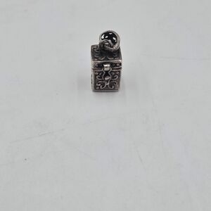 925 Sterling Silver Box Charm Pendant